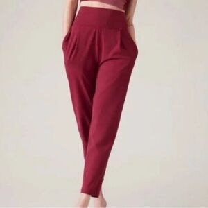 Athleta Women's size M Red High-Waisted Pants